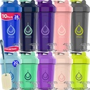 10 PACK, Shaker pullot Wire Whisks for Protein Mixes Vuodonkestävä Blender Shaker pullo pakkaus. BPA-vapaa ja astianpesukone turvallinen. 5 Suuri 28-oz & 5 Pieni 20-oz ravistin pullo.