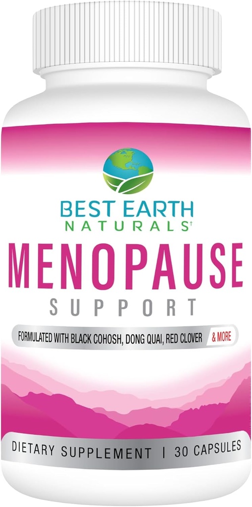 Best Earth Naturals Vaihdevuodet Tuki Hot Flashs, Mood Swings, Night Swats, Terve Hormoni tasoilla ja enemmän. Valmistettu mustalla Cohoshilla, Chasteberryllä & Lisää