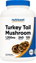 Nutricost Turkey Tail Mushroom Capsules 1200mg, 120 Servings (240 kapselia) - Gluteeniton, ei-GMO, ja kasvissyöjä Friendly