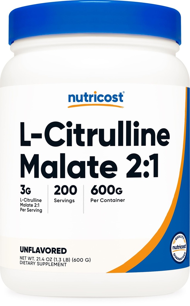Nutricost L-sitrulliinimalaatti (2:1) Jauhe (600 grammaa)