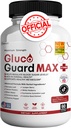 Gluco Guard Max Daily Wellness Support Supplement med vitaminer, mineraler och örter - Chromium, Magnesium, Banaba, Bitter Melon och Zink - Non-GMO, Glutenfri - 60 kapslar