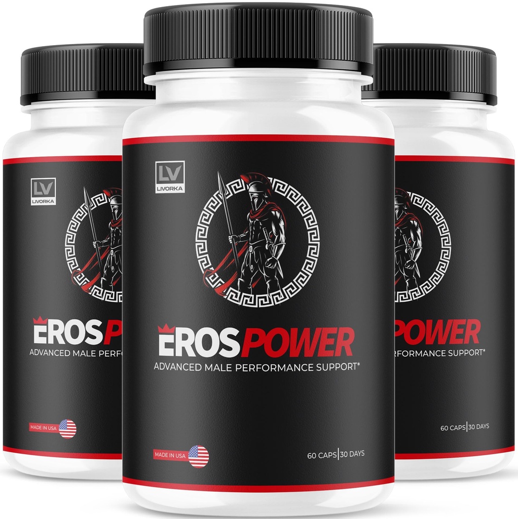 (3 Pack) Eros Power Supplement - Eros Power Supplement för män, Eros Power, Eros Powder Supplement, ErosPower Advanced Formel, Eros Power Capsules för män, Eros Power Pills, 180 kapslar för 3 månader