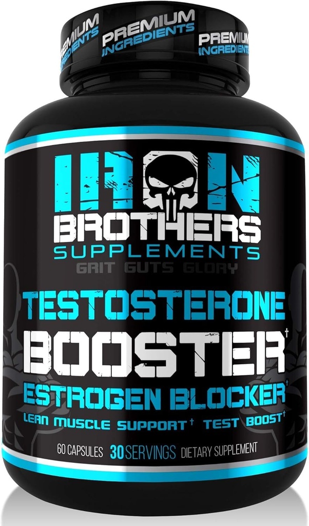Testosteron Booster för män med östrogen Blocker - Naturöstrogen Supplement för att öka Libido & Styrka - Öka muskeltillväxt & viktminskning - Indole 3 Carbinol & Tribulus -60 kapslar