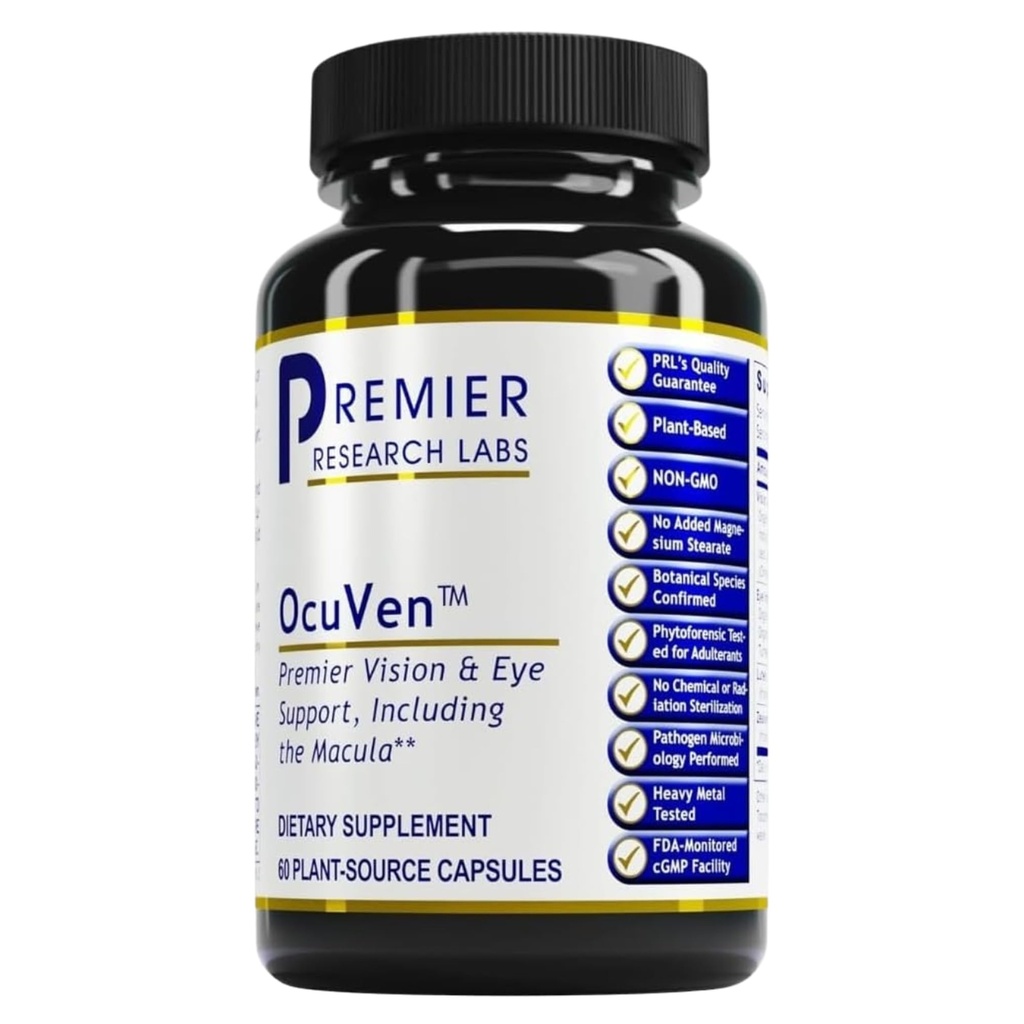Premier Research Labs OcuVen - Lutein och Zeaxanthin Supplement, Eye Vitaminer, Eye Health Supplements för vuxna och seniorer, Vision Supplements, Macular Health, Eye Care - 60 Vegetarian Capsules