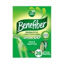 Benefiber On The Go Prebiootti kuitu Supplement Powder for Dgestive Health, Daily Fiber Powder, Unfried Powder Stick Packs - 28 Sticks (3.92 Ounces)