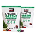 FORCE FACTOR Smarter Greens Superfood Chews, 2-pack, Greens ja Superfoods Probiootit, Antioksidantit ja kuitu, Greens täydentää tukea digestio, typpioksidi, ja energia, 120 pehmeät purut