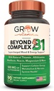odla vitamin Beyond B1 Complex - Allithiamine Natural Vitamin B1 Supplement med viktiga B-Vitaminer, Thiamin, Niacin, Biotin, Magnesium & More - Stöder energi, humör och nervsystem - 90 kapslar