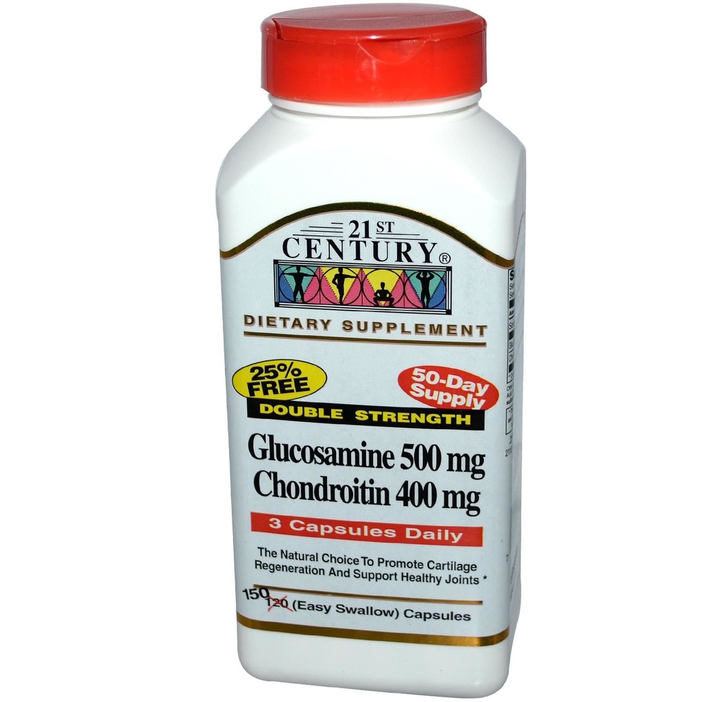 21st Century Glukosamiini Chondroitin 500/400 mg - Double Strength, cp 150