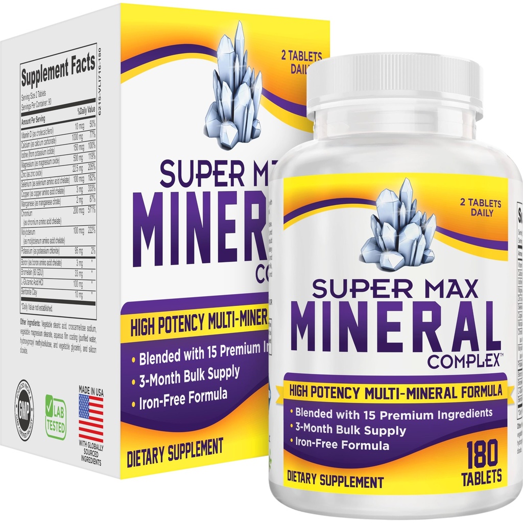 3-kuun Multimineral Supplement (Iron Free) Luonnollinen Multiminerals ... High-Potency MultiMineral Supplements (15-in-1) Blended Minerals Formula ... Mineral Complex... 90 päivän irtotavarana