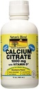 Naturens Blend Calcium Citrate med D3 Blueberry Flavored Liquid 16 oz Varje (Pack of 2)