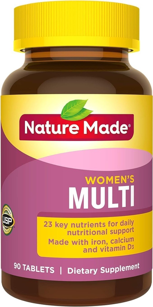 Nature Made Women's Multivitamiini Tabletit, 90 kreivi päivittäin ravitsemus † (Pakkaus toukokuussa Vary)