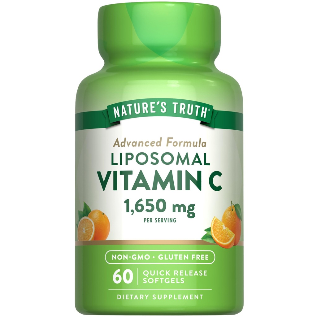 Nature's Truth Liposomal Vitamiini C ... 1650mg... 60 Softgels...