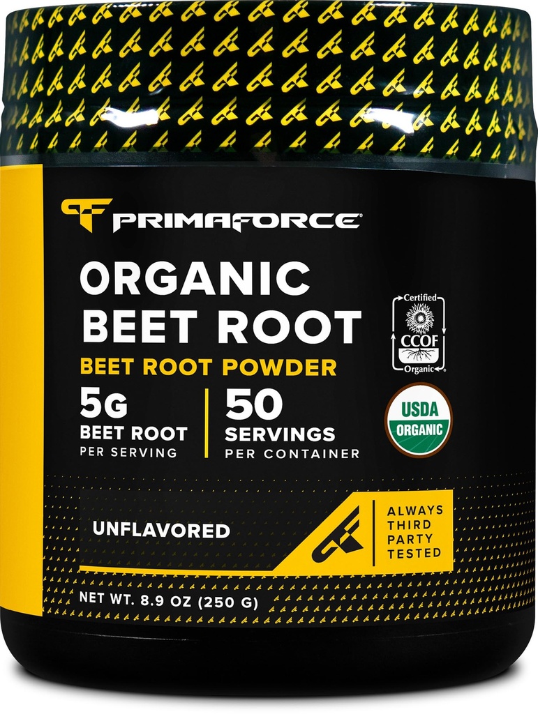 Primaforce Organic Beet Root Powder (250g) Makuton - Luonnollinen lähde antioksidantteja ja ravintoaineita