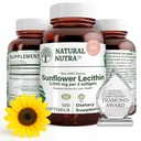 Natural Nutra Auringonkukkalesitiini 2000 mg täydentää, tukee imetystä äideille, joissa on plugged Milk Duct Relief, Maksa & Brain Health Booster, Soy Free, Ei-GMO, Gluteeniton, 120 Softge
