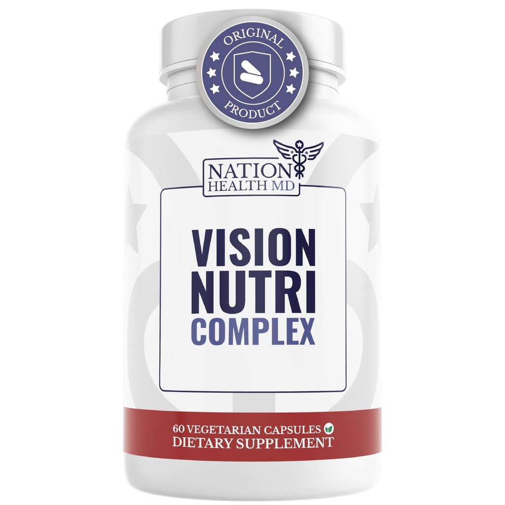 Vision Nutri Complex - Eye Vitamiinit Lutein, Mustikka - Eye and Vision Terveys miesten ja naisten - 60 kapselia