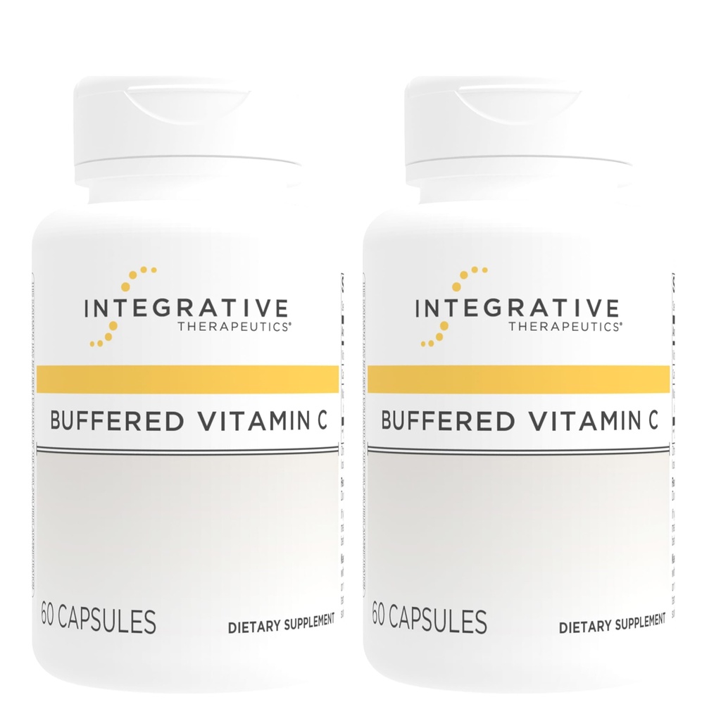 Integratiiviset hoidot Puskuroitu C-vitamiini - Antioksidantti Support Supplement for Healthy Skin & Connect Tissues* - Vegaani & Gluteeniton - 60 kapselia (2 pakkaus)