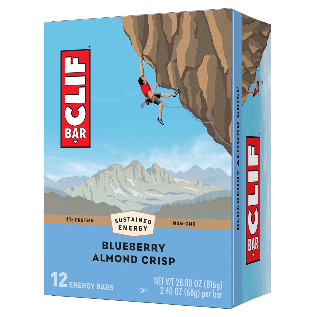 CLIF BAR - Mustikka manteli Crisp - valmistettu orgaaninen Kaura - ei-GMO - Kasvipohjainen - Energiapatukat - 2.4 oz. (12 pakkaus)