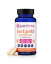 Just Thrive Just Pets Probiotic - Daglig Digestive Probiotika för hundar och katter - 4 miljarder CFUs Pet Probiotic, 30 kapslar