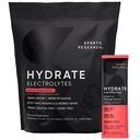 Sports Research Hydrate Electrolytes Powder Packets - Sokeriton ja luonnollisesti maustettu vitamiineja, Mineraalit, ja Coconut Water - Tuet Hydraation - 16 Packets - Cherry Pomegranaatti