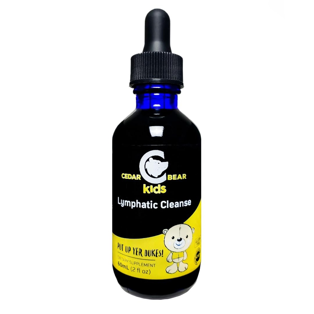 Cedar Bear Lymfatic Cleanse lapsille - Liquid Herbal Supplement, joka tukee tervettä lymphatic & Immuno Function 2 fl oz (Pack of 1)