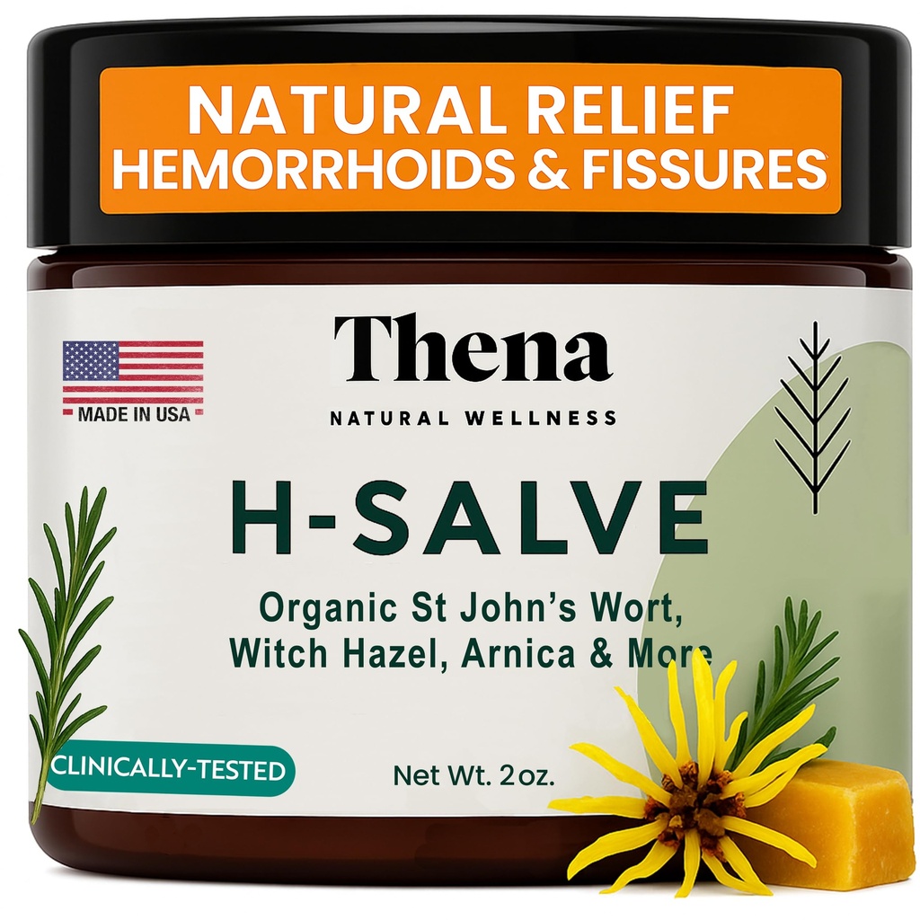 Intense Hemorrhoid Behandling 100% naturlig hemorrhoid Cream & Fissure Ointment Control Organic Lavender Arnica Witch Hazel Fast Healing Maximal Styrka, bäst med Thena Sitz Bath Soak för kvinnor Män