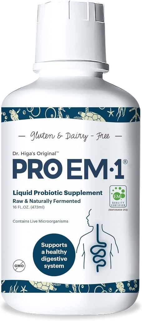 TeraGanix Organic Liquid Probiootti (30 päivän tarjonta), Gut Health Supplement, Dr. Formuloitu aikuisille ja lapsille, parantaa immuunifunktiota, digestiota ja ravinneabsorptiota, 6 Mil PMY/ml (16 fl oz)