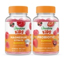 Elinkelpoinen magnesium Lapset + Probiootti 2 Miljard PMY Lapset, Gummies Bundle - Suuri Maku, Vitamiini Supplement, Gluteeniton, GMO-vapaa, Pureskeltava Gummy