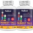 NuBest Bundle Tall 10 + 60 kapslar Tall Kids 60 Chewable Tablets | Height Growth Support för barn & tonåringar | Calcium, Vitamins D3 K2, Collagen & Herbs