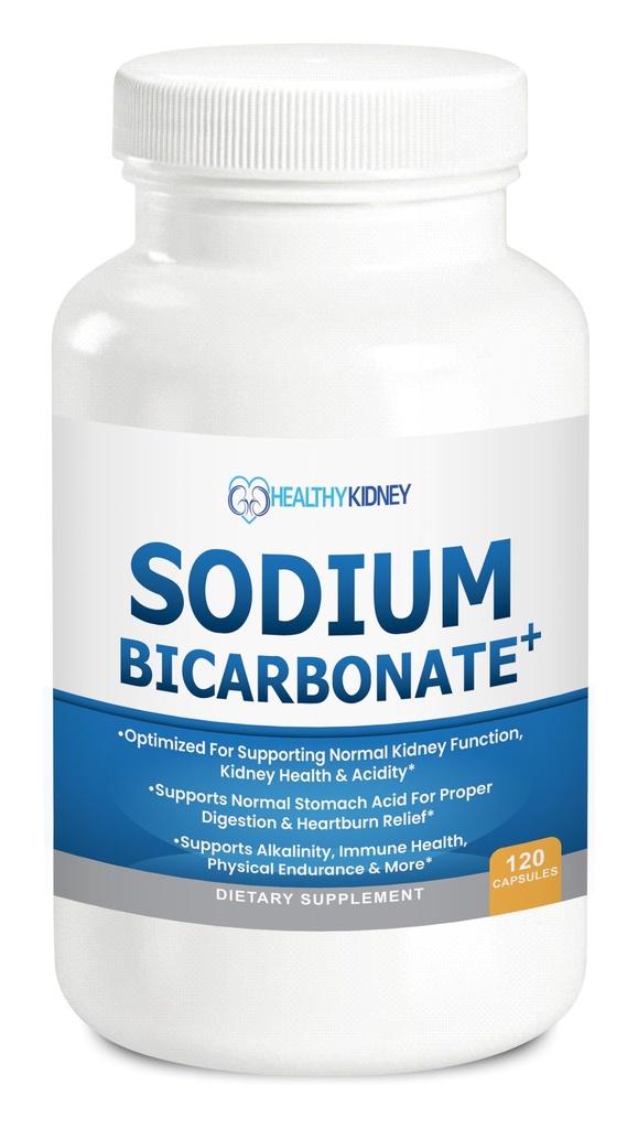 Organic Sodium Bicarbonate Alkaline 650 mg kapselit - tehostettu munuaistuki, mahahapon neutralizer Alkalizing Superfoods, Immuuni- ja urheilusuorituskykyapu, nopeatoimiset antasidit 120 Caps