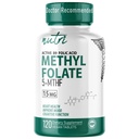 Nutri 5- MTHF L Methylfolate 15MG - 4 kuukauden tarjonta, 120 Vegan Tabletit - Methylated Folate Supplement - Kognitiivinen toiminto, Heart Health, Prenatal Support - 3rd Party Tested - NSF Certified Facility