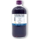 Todellinen kolloidinen kulta (100 ppm) - 99,99+% Puhtaus - 500 ml (16,9 Fl Oz) kirkkaassa lasipullossa