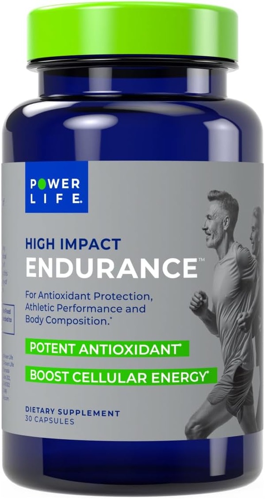 POWERLIFE High Impact Endurance Astaksantiini ja ElevATP Athletic Performance Support Supplement, 30 kapselia
