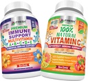 TUOREET TERVEYSARE Immuuni monivitamiini ja luonnollinen C-vitamiini - Bundle