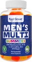 Känn Stor Vitamin Co. Mäns Multivitamin Gummies, Packad med vitamin A, B-6, B-12, Biotin, C, D3, E, jod, folsyra, Zink. Tillverkad i USA. 45 dagars leverans