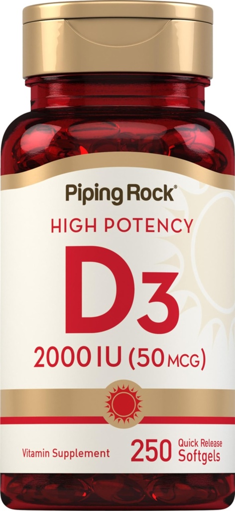 Piping Rock Vitamiini D3 2000 IU