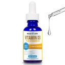 Vitamin D3 K2 flytande droppar - flytande vitamin-D3 2000 IU Per Drop med K2-tillskott för vuxna och barn - VIT D för friska ben, hjärta och immunhälsa - vitamin D K2 MK7 Dropper 1 Oz