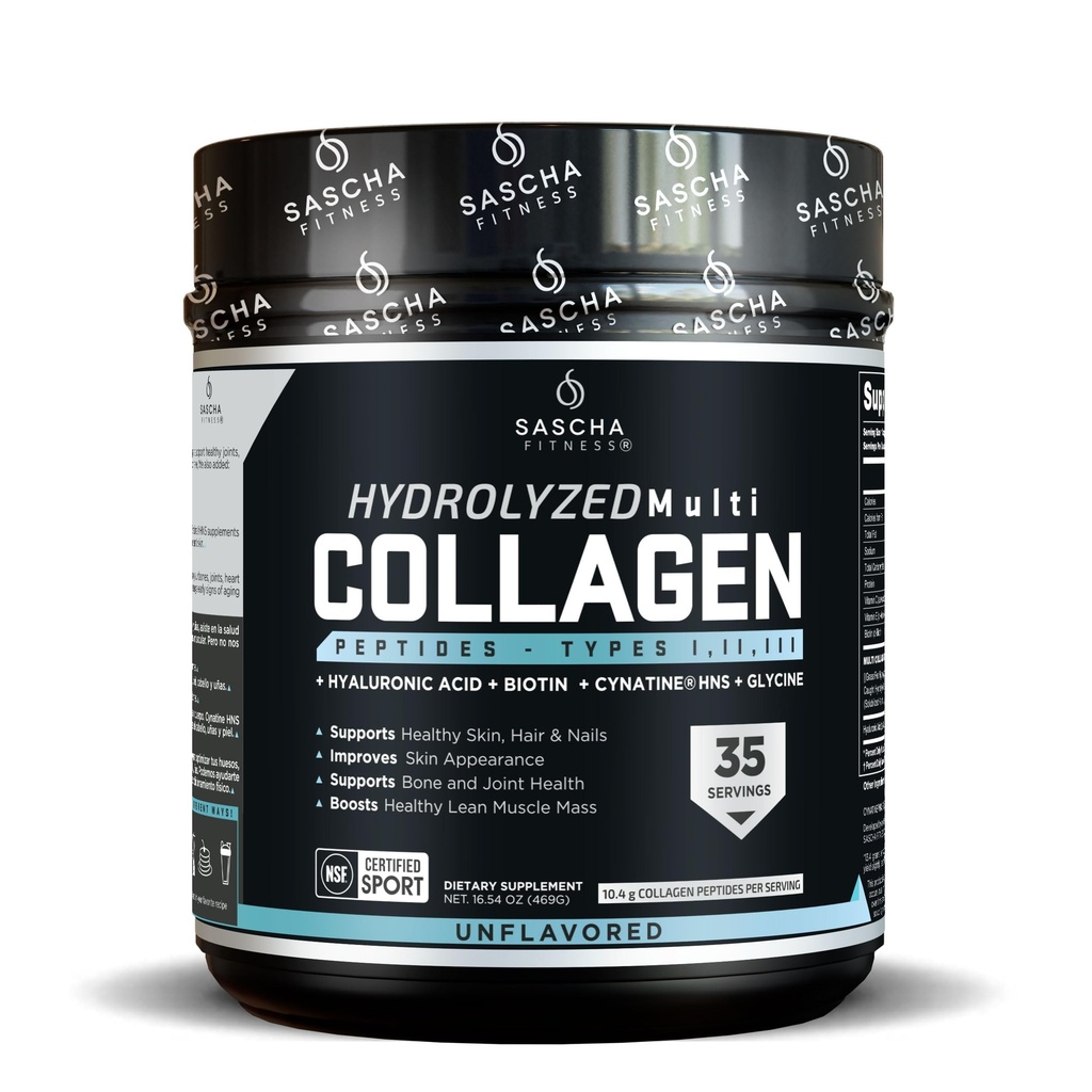 SASCHA FITNESS Hydrolysed Multi Collagen Peptides Tipes 1,2 & 3 ...