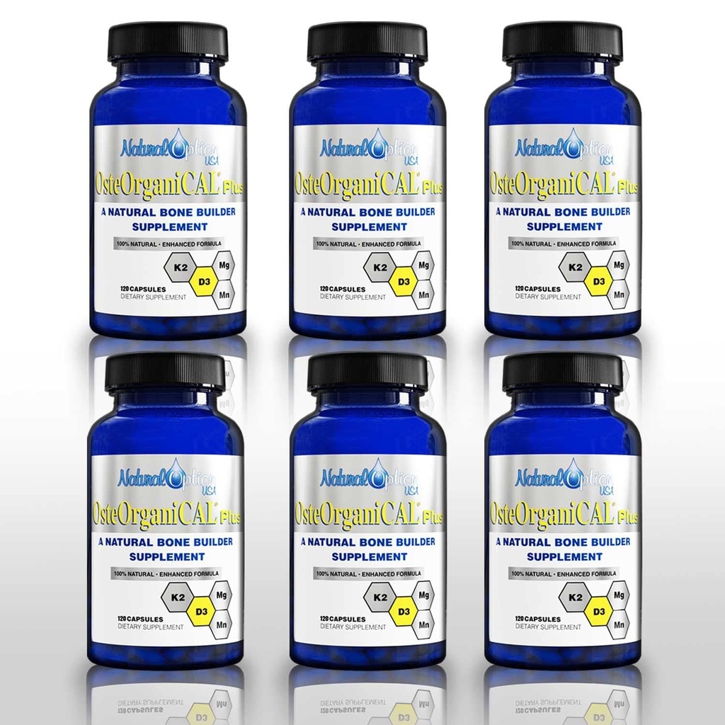 Plus - Organic Plant Base lähde kalsiumlisä D3, k2, magnesium Glycinate ja Mangaani (720 Count) Pakkaus 6