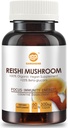 Reishi Mushroom Capsules, Organic Advanced Superfood Superfood Supplement Reishi sieni Powder 450mg, Reishi Shell-Broken Spores 270mg, Reishi Mushroom Extract 180mg Longevity, Immunoterveys