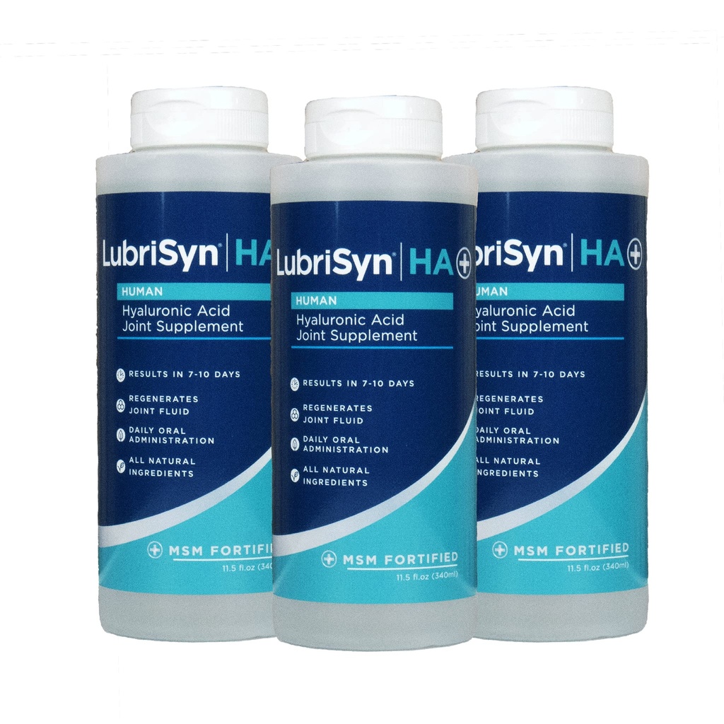 Lubrisyn Hyaluronic Acid Oral Joint täydentää MSM ... Liquid HA Formula for Humans... Edistää yhteistä tukea, liikkuvuutta, joustavuutta, nesteytys- ja tervettä toimintaa miehille & naisille 3 x 11.5.oz