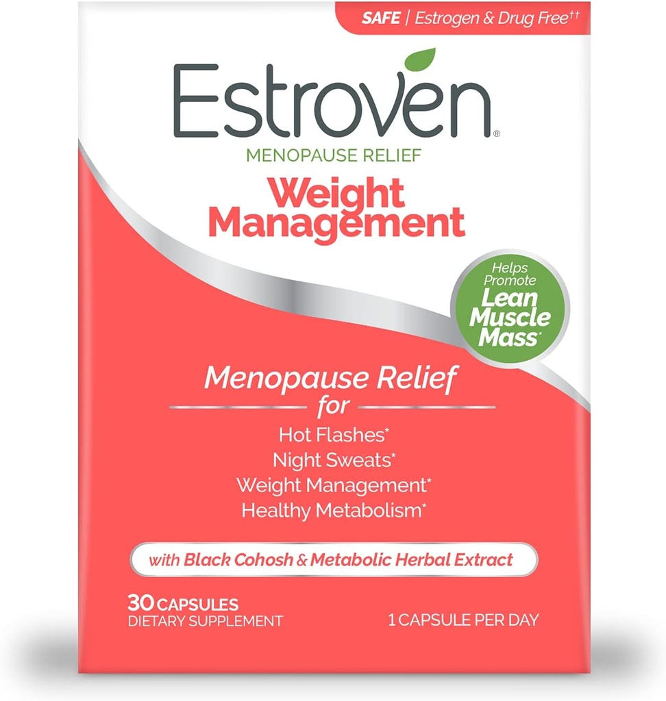 Estroven Menopause Relief Weight Management 60 & 30 greve kliniskt beprövad manage Weight Hot Flashes Night Sweats