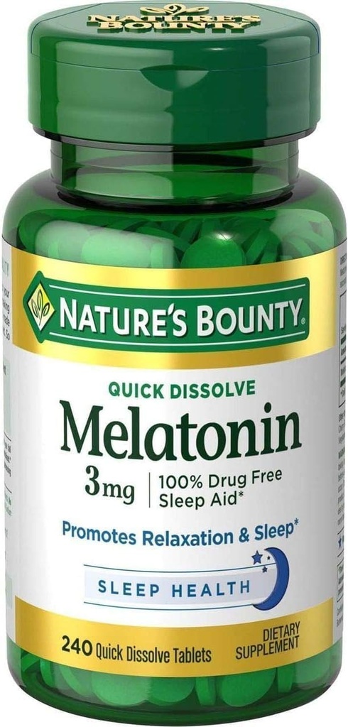 Luonnon Bounty Melatoniini 3 mg tabletit 240 tablettia (pakkaus 4)