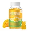 90 CT Magnesium Glycinate Gummies 1000 mg - Sokeriton magnesium Kaliumlisä D-vitamiini, B6, CoQ10 rauhoittaa mielialan ja uni tuki - 90 Mango Ananas Gummies