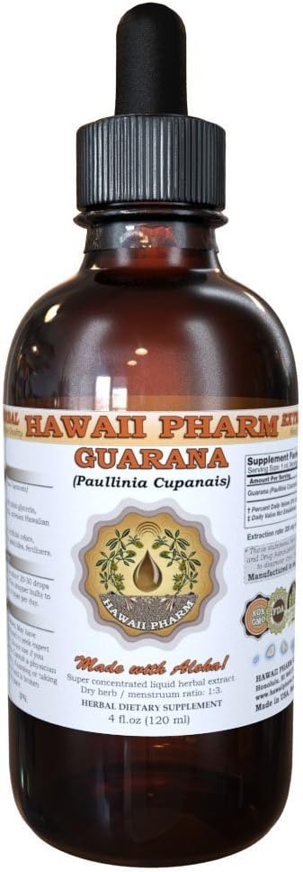 Guarana Liquid Extract, Guarana (Paulinia Cupanais) Tincture Supplement 4 oz