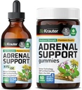 BIO KRAUTER lisämunuaistuki 60 Gummies & Adrenal Tuki Tincture 4 Fl. Oz.