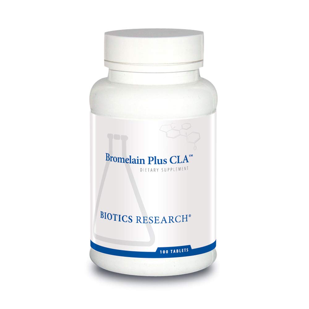 Biotics Research Bromelain Plus CLA Tarvikkeet Bromelain ja Papain, tarjoaa täydentää Enzyme tukea, tukee lihasten Comfort 100 tablettia