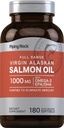 Piping Rock Wild Alaskan Salmon Fish Oil | 1000mg | 180 Softgels | Tillskott för människor | Omega-3, EPA och DHA | Non-GMO och Gluten Free