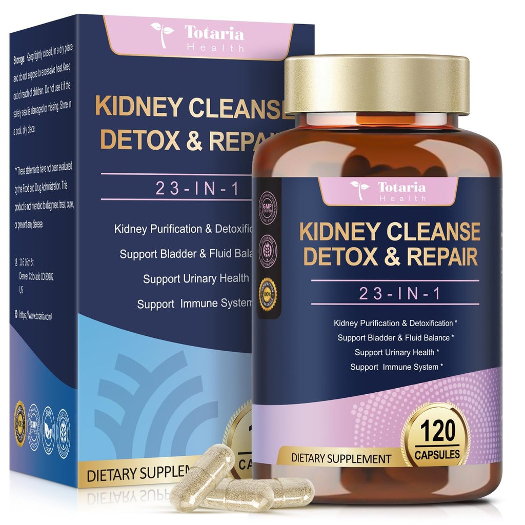 Kidney Cleanse Detox & Repair, Chanca Piedra & Cranberry Pills för Bladder Control, Stöd Maximal Strength Urinary Pain Relief för njurstenbrytare, Cranberry Urinary Tract Health för kvinna