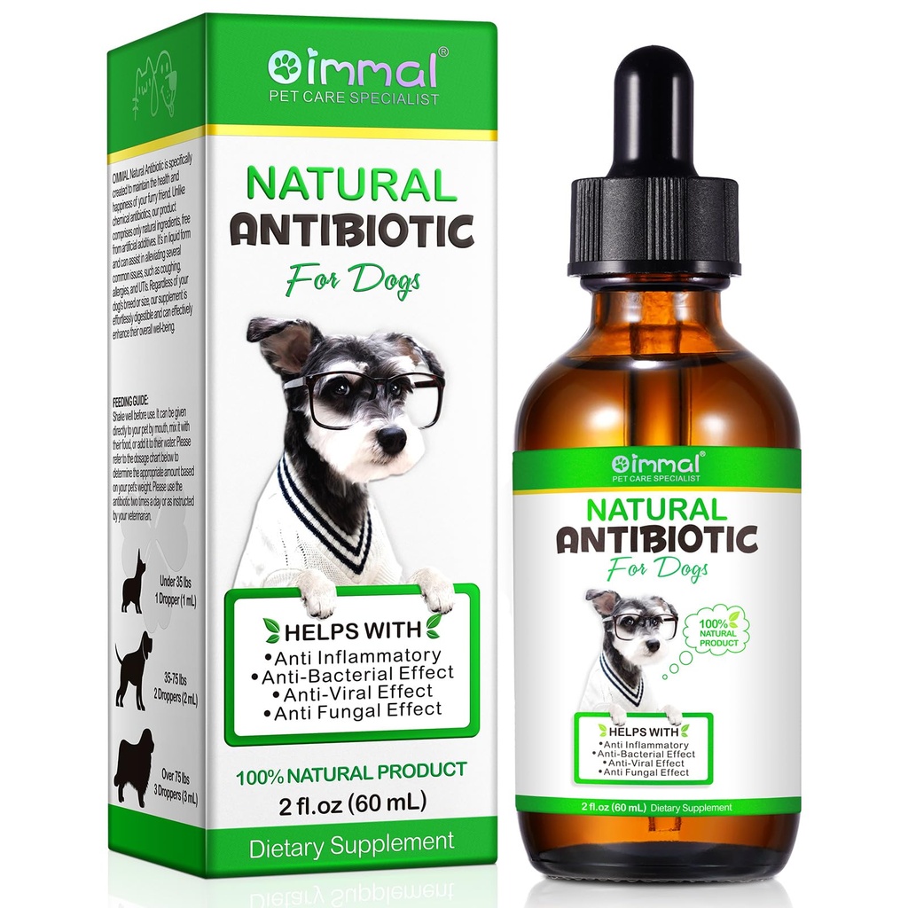 Koira Antibiootit, Natural Antibiootit koirille, koira monivitamiini kasviperäisten täydentää 60ml