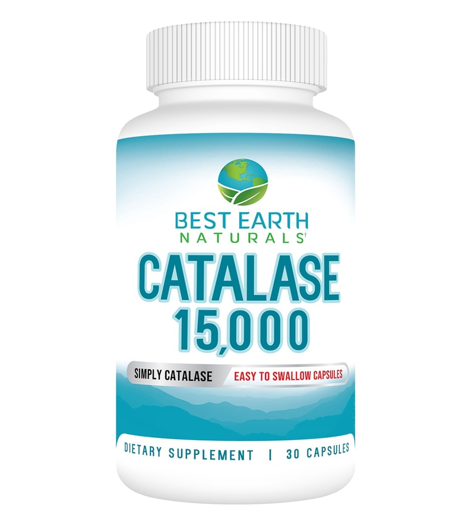 Best Earth Naturals Catalase Supplement 15,000 - Hårtillskott för starkt hår - 30-dagars leverans
